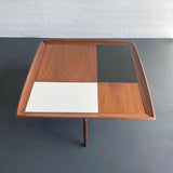 John Keal For Brown-Saltman Square Walnut And Laminate Checkered Coffee Table