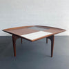 John Keal For Brown-Saltman Square Walnut And Laminate Checkered Coffee Table