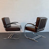 Art Deco Cantilevered Chrome Springer Lounge Chairs By Wolfgang Hoffmann