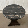 Arts & Crafts Black Marble Pedestal Side Table