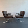 Art Deco Cantilevered Chrome Springer Lounge Chairs By Wolfgang Hoffmann