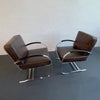 Art Deco Cantilevered Chrome Springer Lounge Chairs By Wolfgang Hoffmann