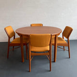 Scandinavian Modern Round Teak Dining Table