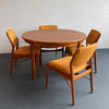 Scandinavian Modern Round Teak Dining Table