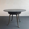 Custom Industrial Round Slate Maple And Cast Iron Table