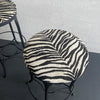 Zebra Print Industrial Shop Stools By Toledo Metal Furniture Co.