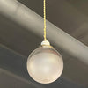 Early 20th Century Industrial Frosted Holophane Globe Pendant Light