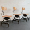 Set Of Three Industrial Adjustable Shop Chairs By Toledo Metal Furniture Co.