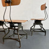 Set Of Three Industrial Adjustable Shop Chairs By Toledo Metal Furniture Co.