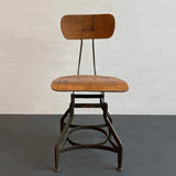 Industrial Adjustable Shop Chair By Toledo Metal Furniture Co.