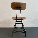 Industrial Adjustable Shop Chair By Toledo Metal Furniture Co.