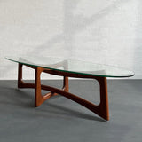 Sculptural Walnut "Bowtie" Coffee Table By Adrian Pearsall For Craft Associates