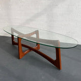 Sculptural Walnut "Bowtie" Coffee Table By Adrian Pearsall For Craft Associates