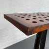 Custom Industrial Cast Iron And Pine Counter Console Table