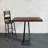 Custom Industrial Cast Iron And Pine Counter Console Table