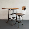 Industrial "Uhl Art Steel" Tall Task Desk By Toledo