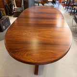 Scandinavian Modern Oval Rosewood Extension Dining Table By John Mortensen