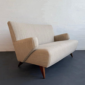 Mid-Century Modern Jens Risom Model 37 Loveseat Sofa For Knoll