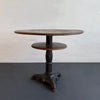 Antique Oak And Cast Iron Round Speakeasy Pub Table