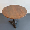 Antique Oak And Cast Iron Round Speakeasy Pub Table