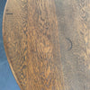 Antique Oak And Cast Iron Round Speakeasy Pub Table