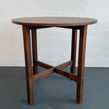 Arts And Crafts Round Oak Table By Gustav Stickley