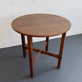 Arts And Crafts Round Oak Table By Gustav Stickley