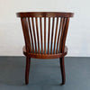 Regency Style Mahogany Rolling Barrel Back Armchair