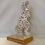 Howard Finster Painted Folk Art Dinosaur Sculpture