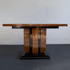 Art Deco Mahogany Flip-Top Console Dining Table