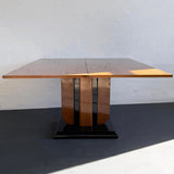 Art Deco Mahogany Flip-Top Console Dining Table