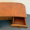 Art Deco Curved Mahogany Leather Top Executive Desk