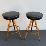 Pair Of Mid-Century Modern Bar Stools