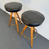 Pair Of Mid-Century Modern Bar Stools