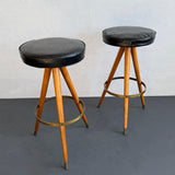 Pair Of Mid-Century Modern Bar Stools