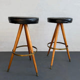 Pair Of Mid-Century Modern Bar Stools