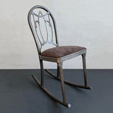 Art Deco Brushed Steel Rocking Chair By Doehler Metal Furniture