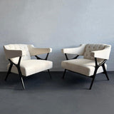 Mid-Century Modern Sculptural Lounge Chairs By Ward Bennett