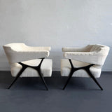 Mid-Century Modern Sculptural Lounge Chairs By Ward Bennett