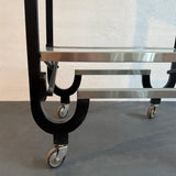 Art Deco Folding Bar Cart Attributed to Donald Deskey