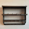 Industrial Brushed Steel Gymnasium Wall Mount Shelf Unit Coat Rack