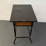 Industrial Black Laminate Top Mail Room Work Table