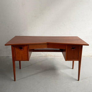 Mid Century Modern Walnut Bowtie Desk