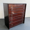 High-Boy Dresser With Nickel X-Shaped Pulls By Paul Frankl For Johnson Furniture