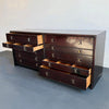 Low-Boy Dresser With Nickel X-Shaped Pulls By Paul Frankl For Johnson Furniture