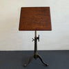 Antique Industrial Adjustable Cast Iron Drawing Easel Table