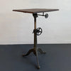 Antique Industrial Adjustable Cast Iron Drawing Easel Table