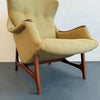 Scandinavian Modern Wingback Lounge Chair By B. J. Hansen