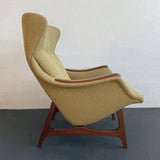 Scandinavian Modern Wingback Lounge Chair By B. J. Hansen