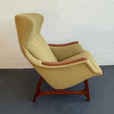 Scandinavian Modern Wingback Lounge Chair By B. J. Hansen